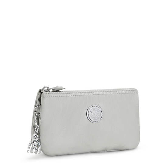 Kipling Creativity Large Metallic Pouch Taske Beige | DK 2083XY